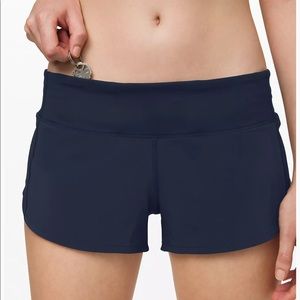 Lululemon Speed up low rise shorts. 2.5”- navy.